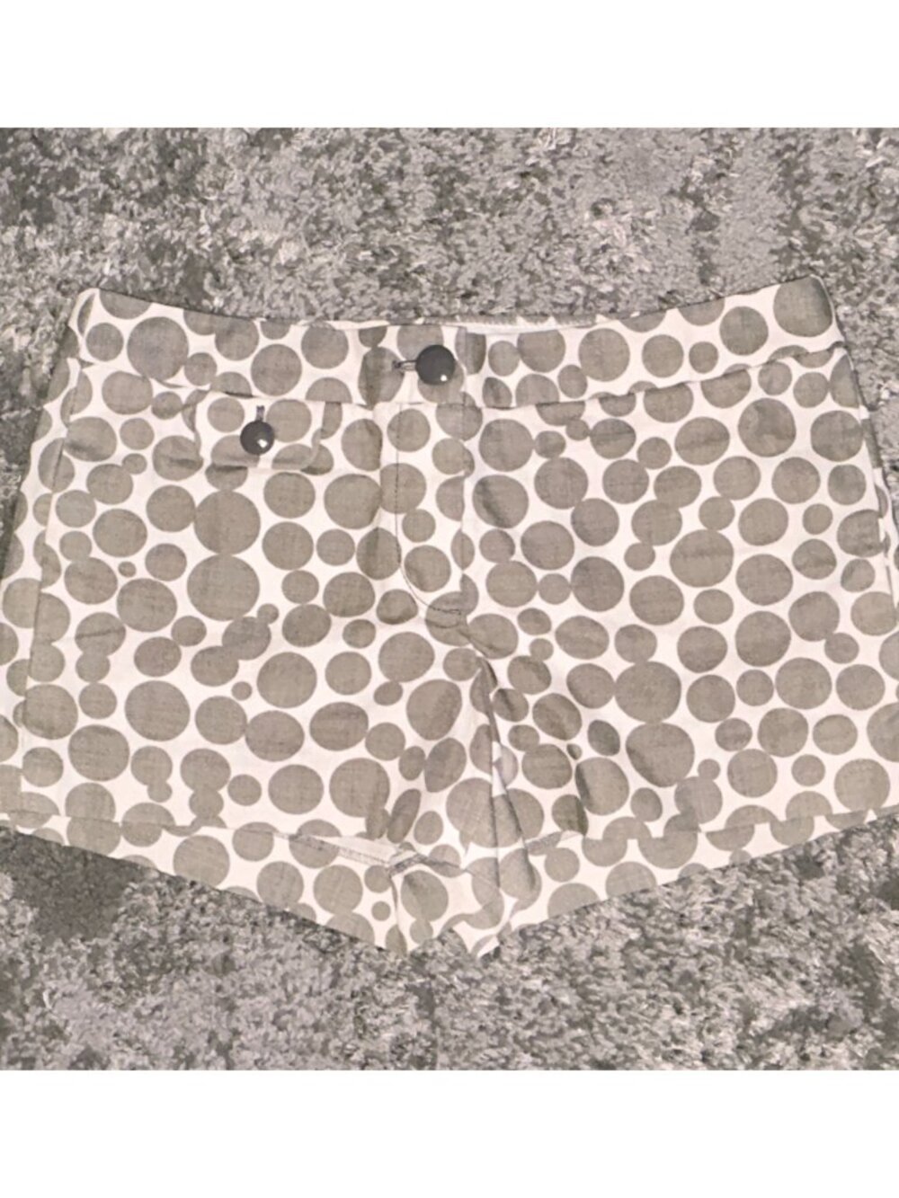 J.Crew Size 4 Gray Polka Dot Shorts